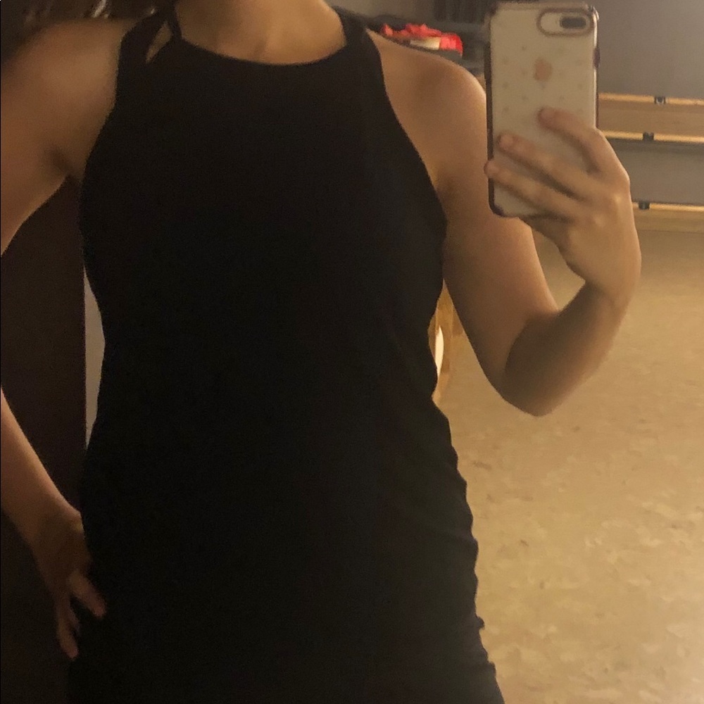 $45 Fabletics Ani Tank Top in Black - Strappy Halter Top for Gym, Yoga, Pilates - Picture 7 of 8